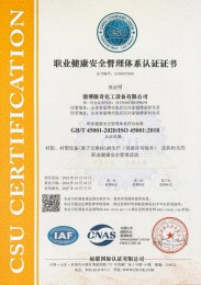 職業（yè）健康安（ān）全管理體係證書